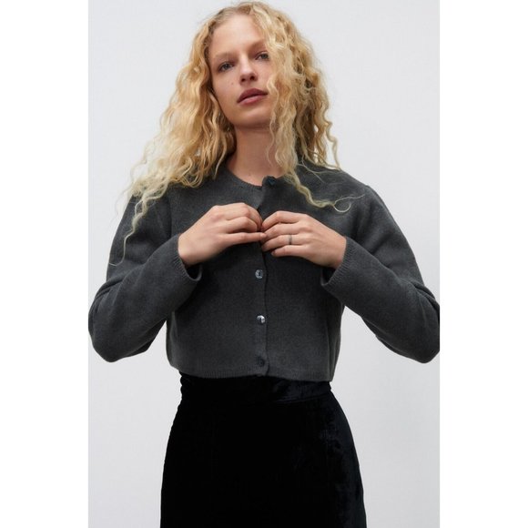 Zara Gray Women's Cardigan Sweater - Picture 1 of 10